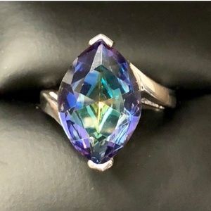 New Lab-Created Mystic Topaz 925 Ring size 7 3/4